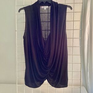 Jennifer Lopez Draped Top Black